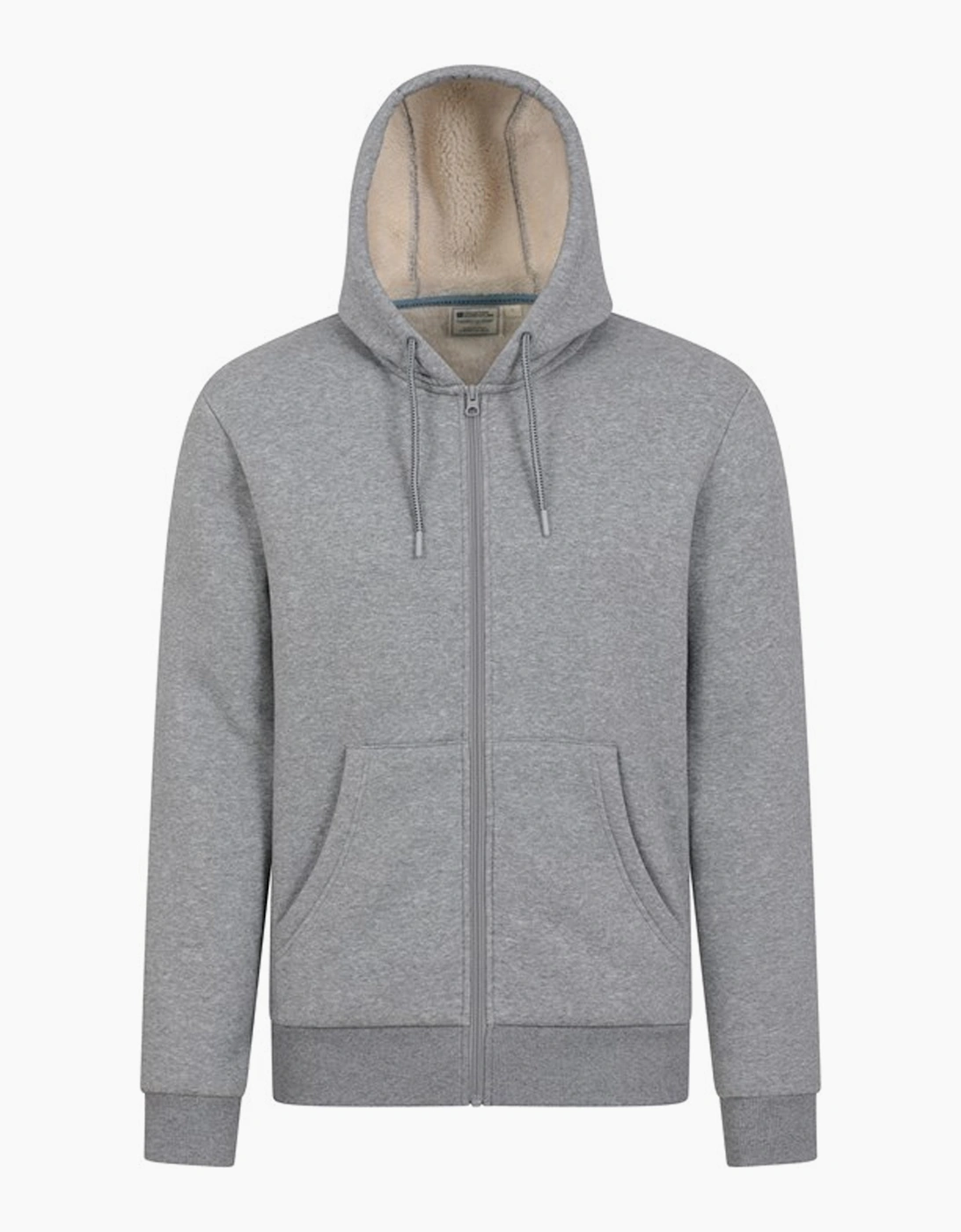 Men's Mountain Warehouse Mens Dalton Borg Lined Full Zip Hoodie - Grey - Size: 48/Regular