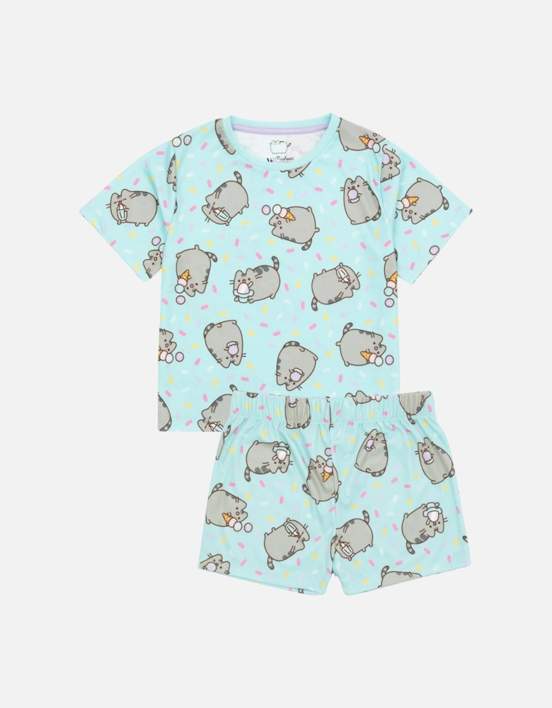 Girls Cat Short Pyjama Set (Pack of 2)