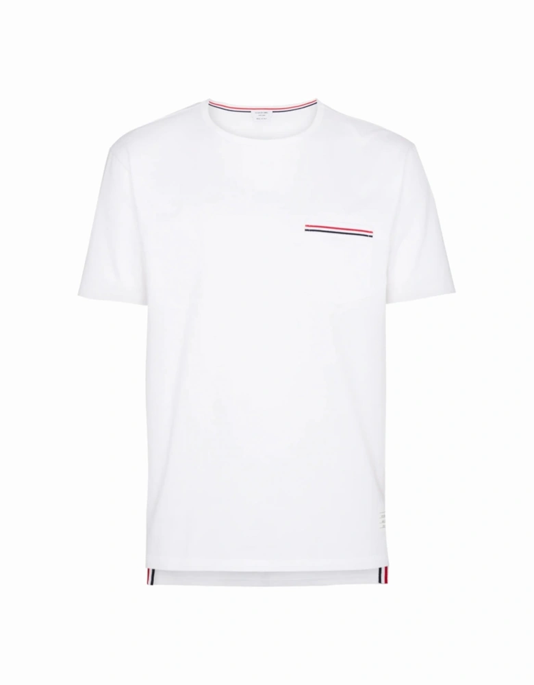 Jersey Cotton RWB Pocket Tee White