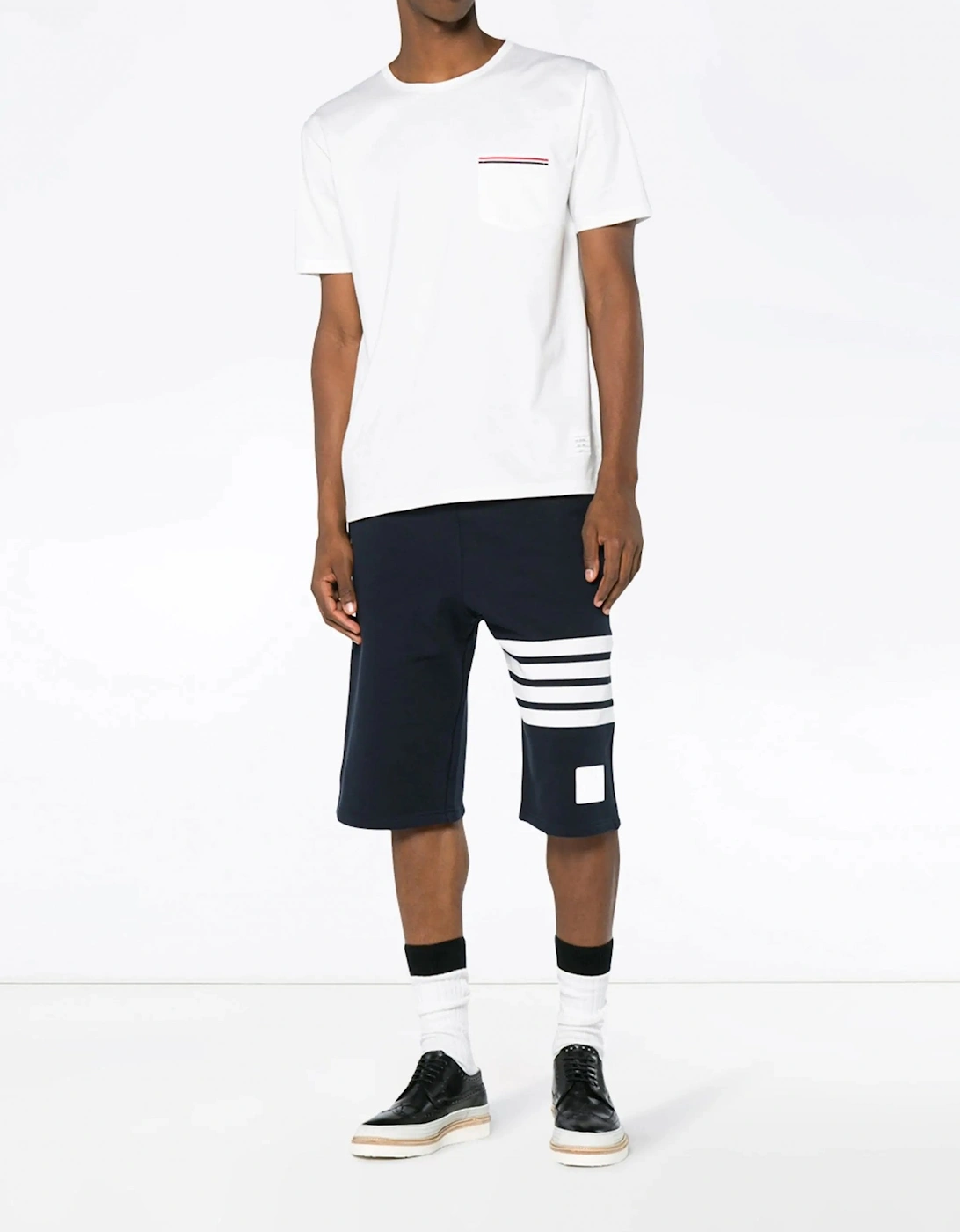 Jersey Cotton RWB Pocket Tee White