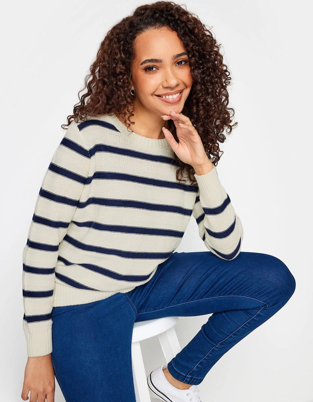 Blue And Ivory Stripe Jumper, 2 of 1