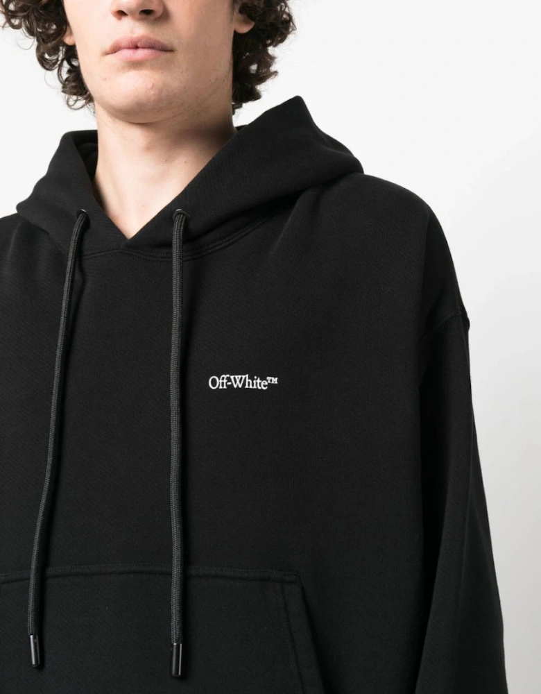 Scratch Arrow Skate Hoodie in Black