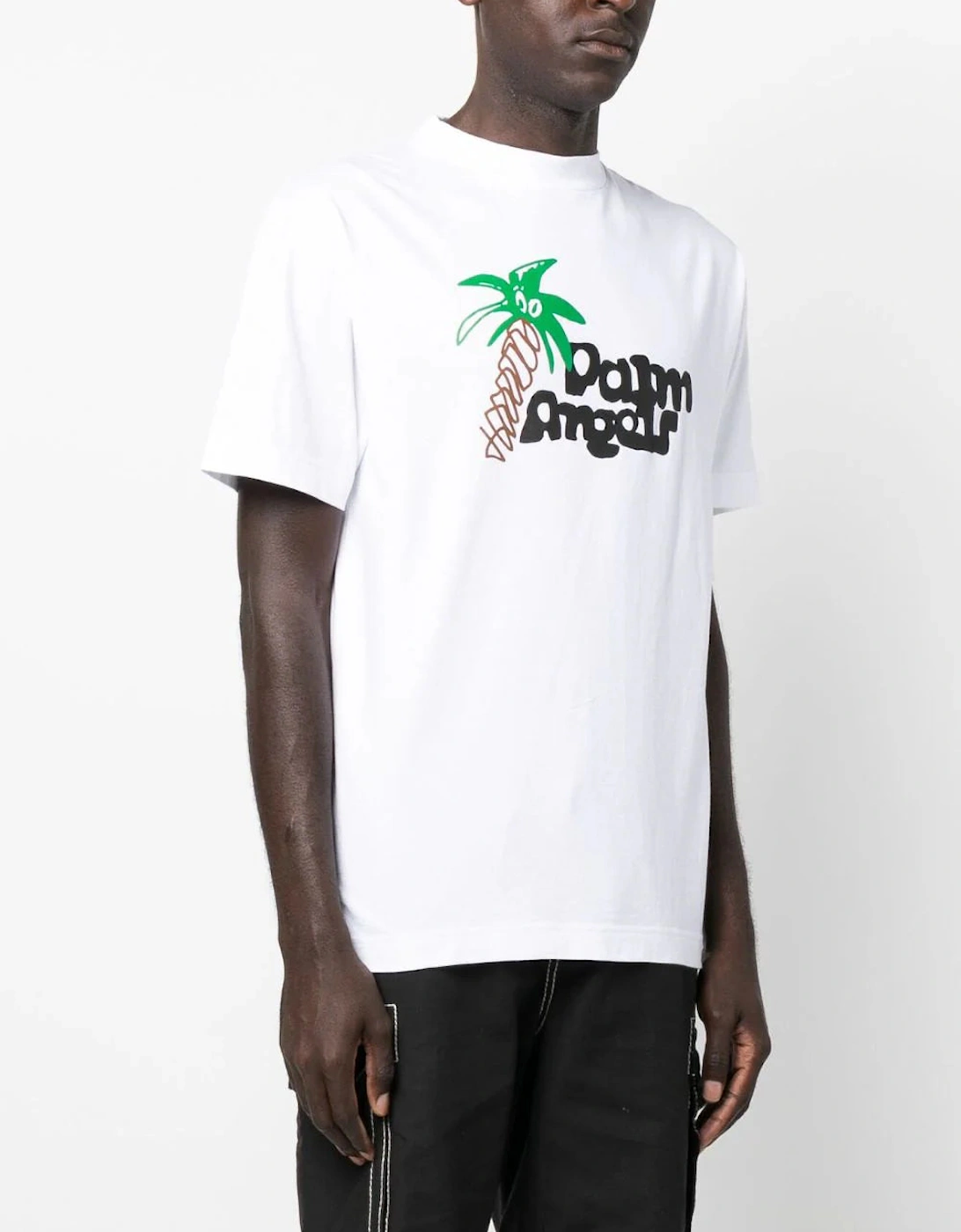 Sketchy Palm Tree Print Classic T-Shirt in White