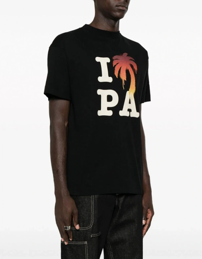 I Love PA Logo printed T-Shirt in Black