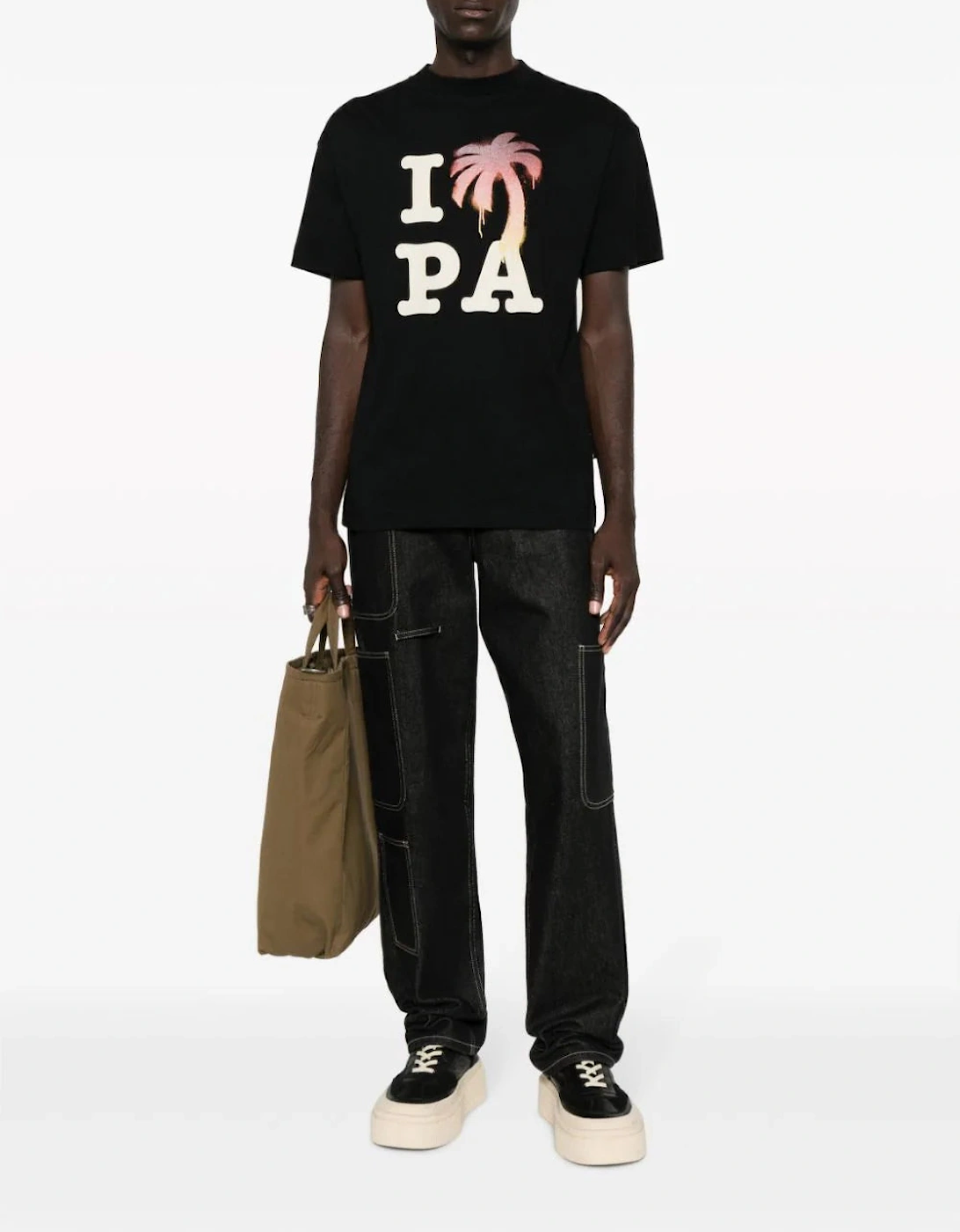 I Love PA Logo printed T-Shirt in Black