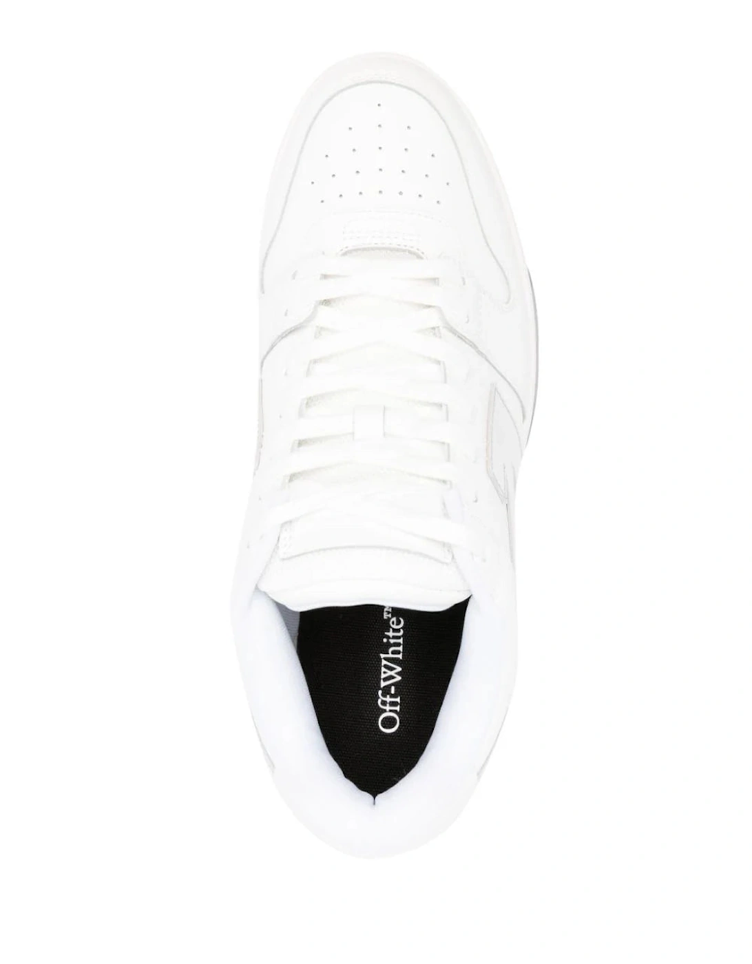 Out of Office Leather Trainers in White/Silver