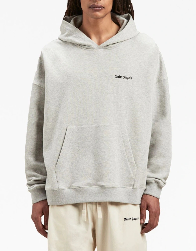 Embroidered Logo Hoodie in Grey