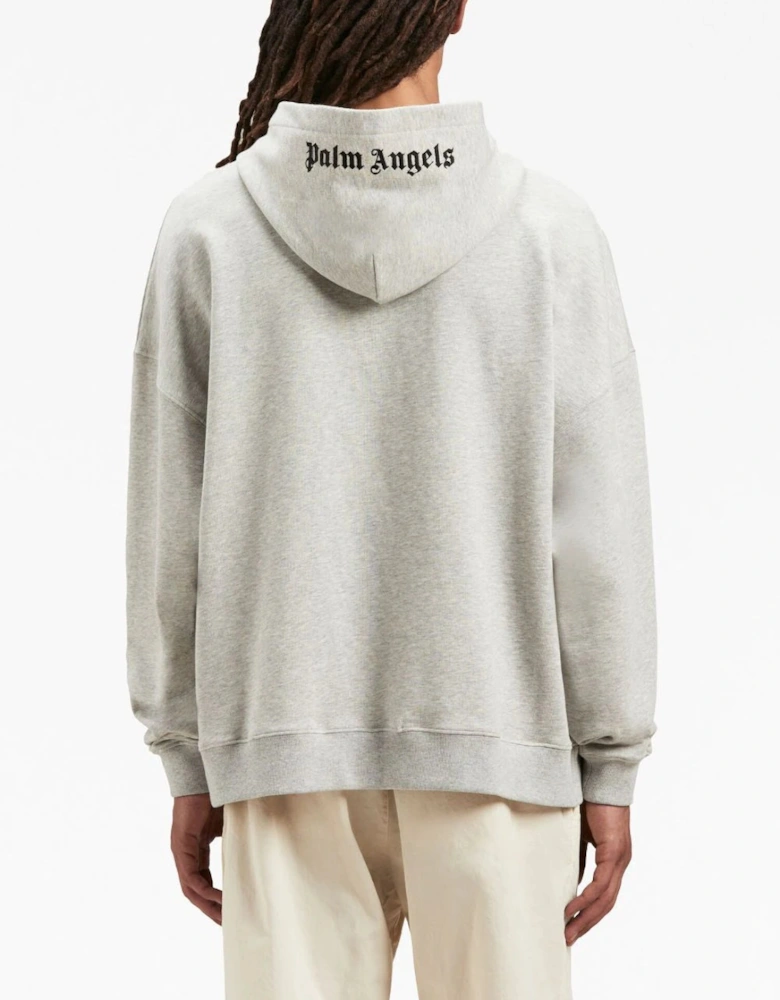 Embroidered Logo Hoodie in Grey