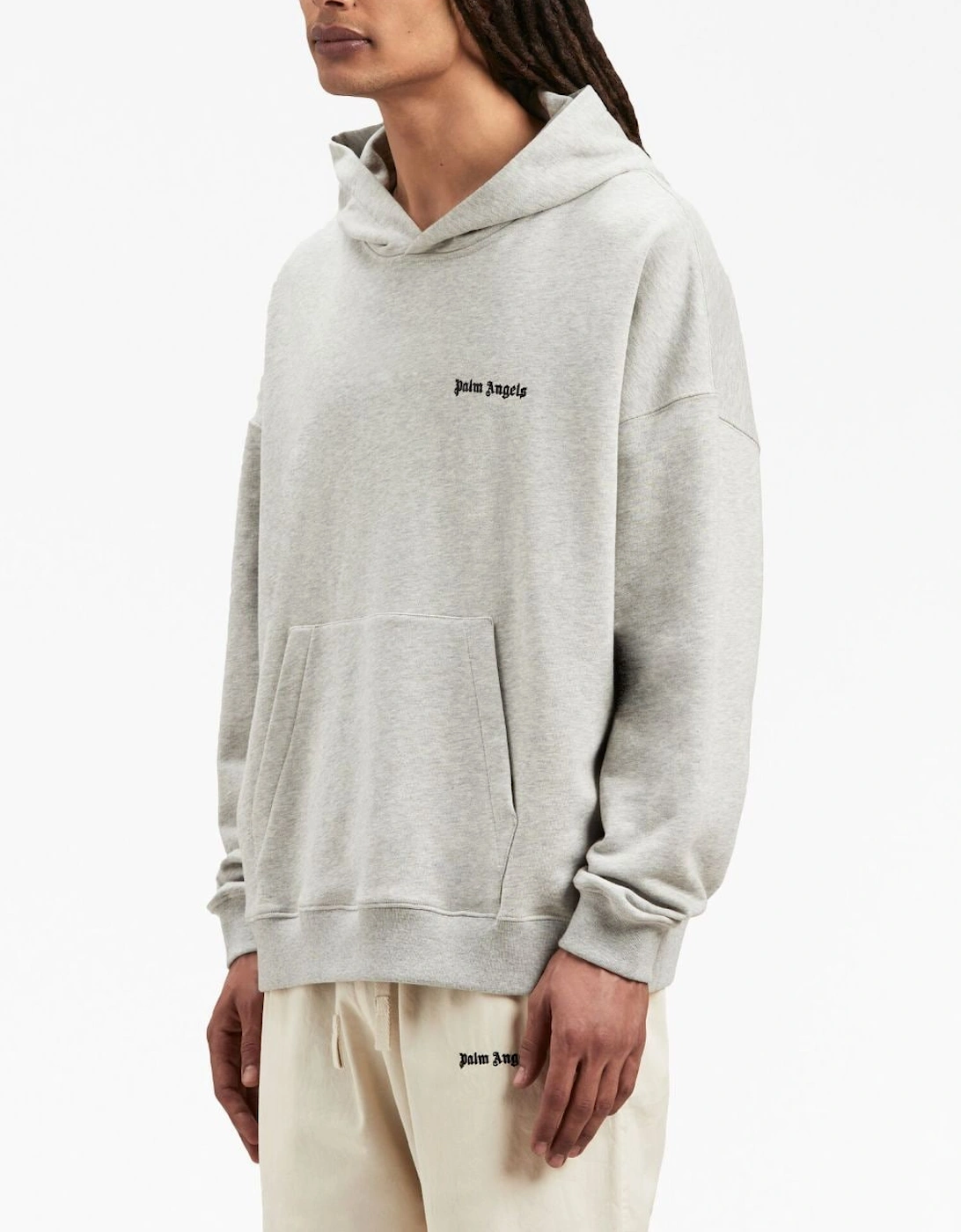 Embroidered Logo Hoodie in Grey