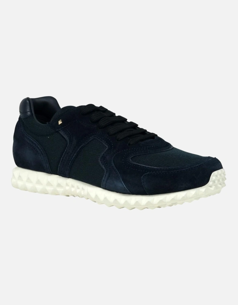 Garavani Low Cut Navy Suede Sneakers