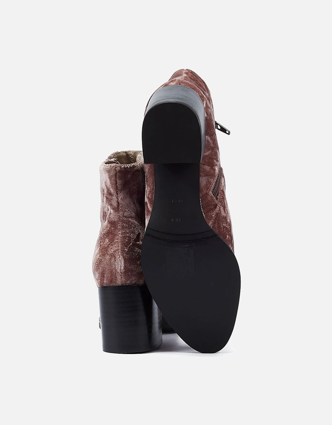 Ceci Deep Blush Velvet Women's Boots