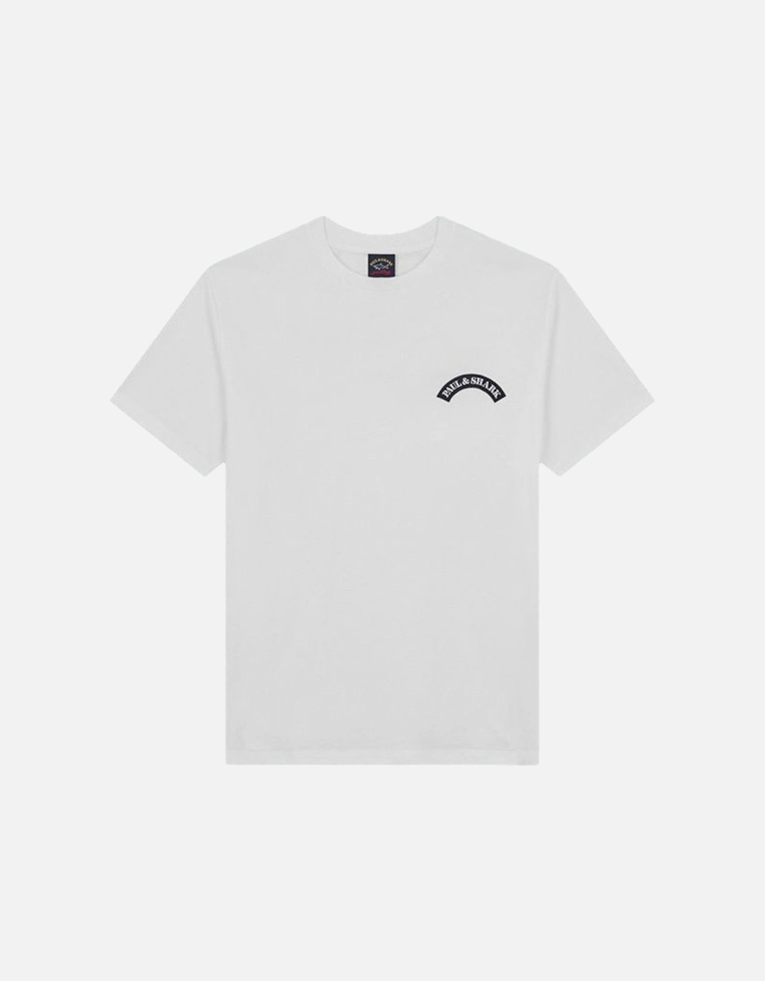 Organic Cotton T-Shirt with Shark Print 010 White