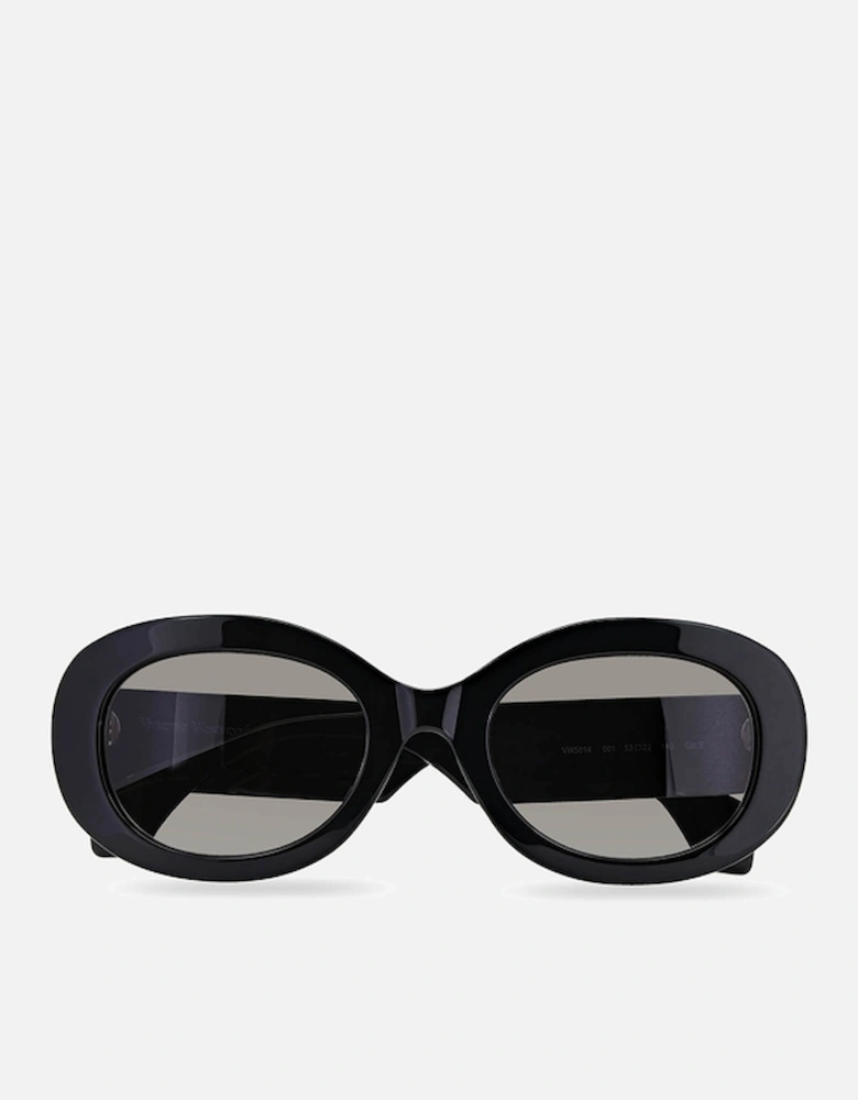 Women's Round Acetate Sunglasses - Black