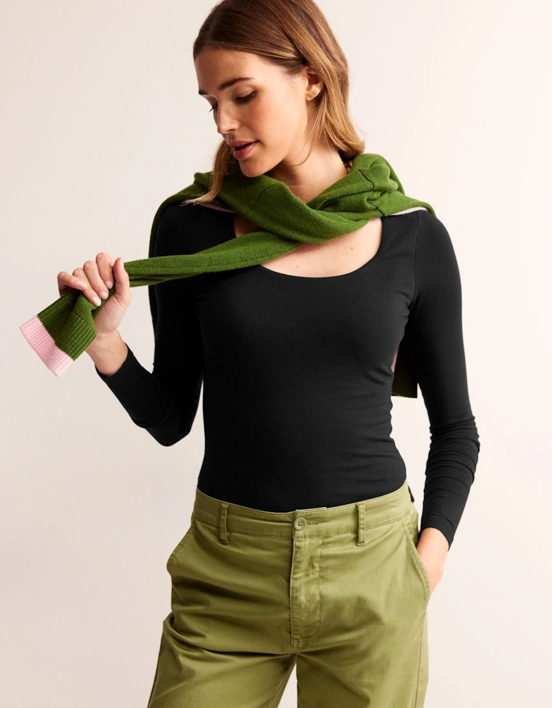 Double Layer Scoop Long Sleeve