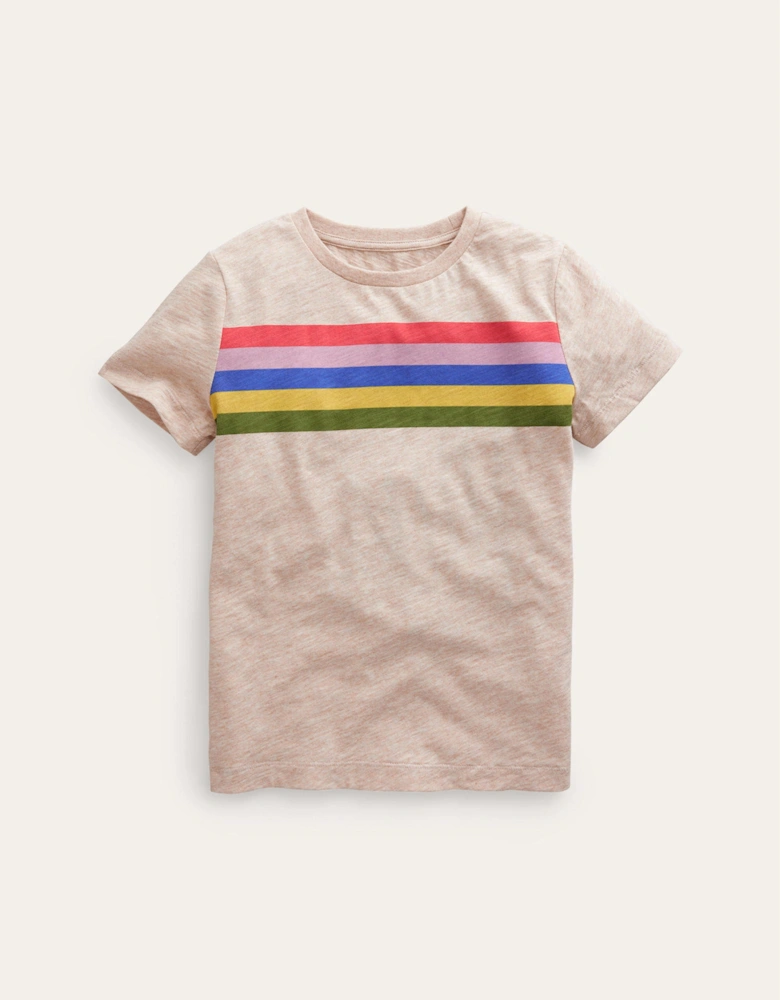 Rainbow Stripe Slub T-shirt