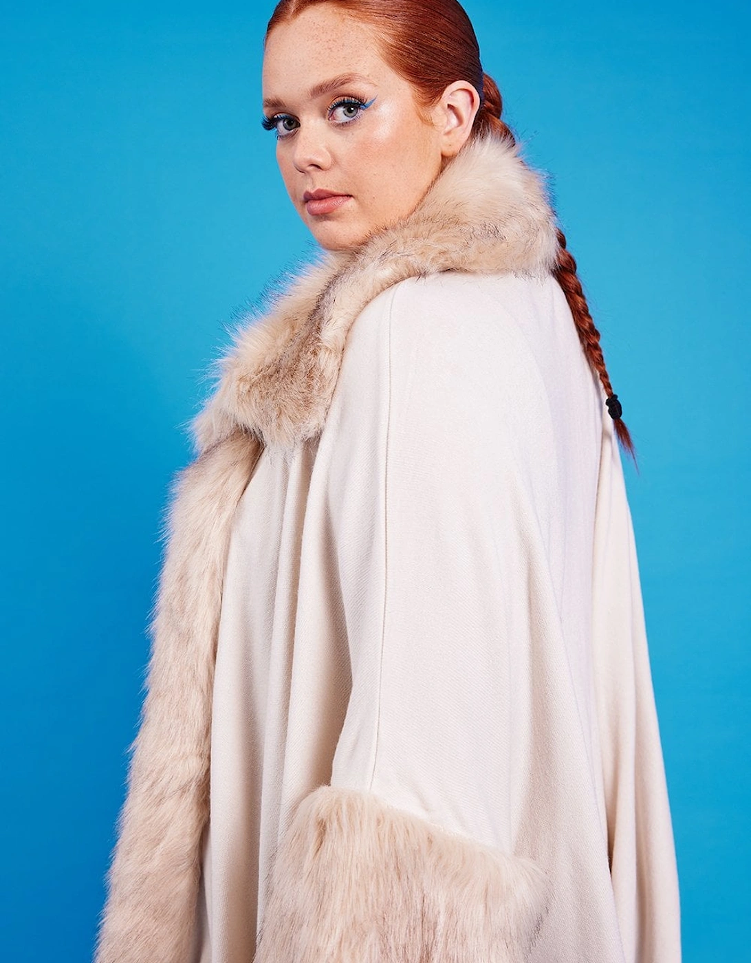 White Luxury Faux Fur Fine Knitted Coat, 5 of 4