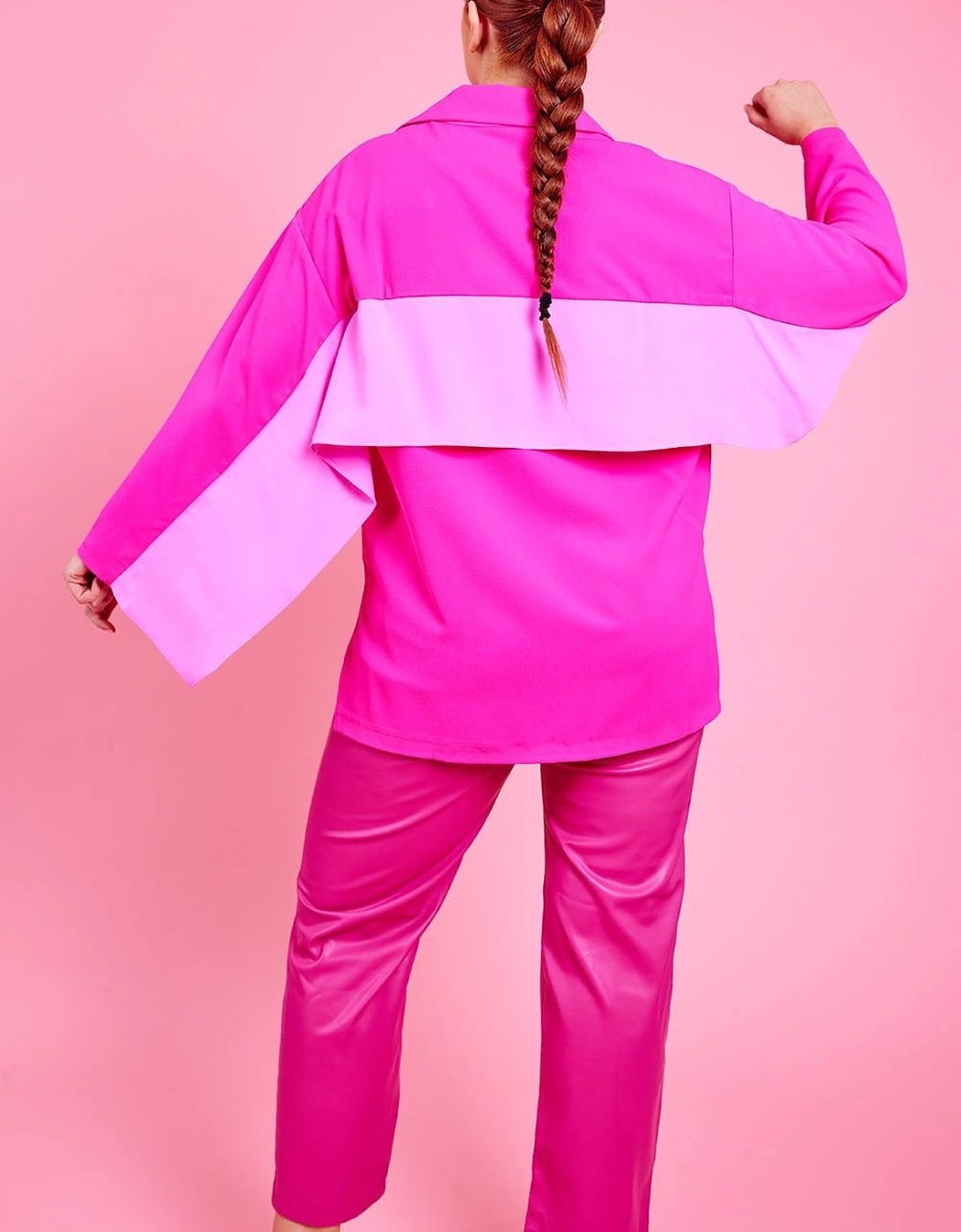 Pink Silk Blend Blazer