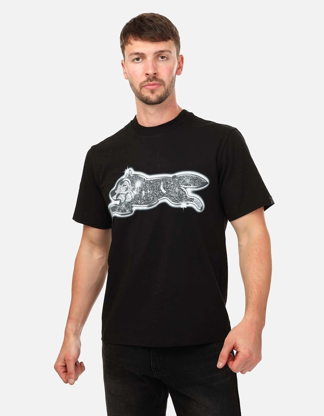 Mens Iced Out Running Dog T-Shirt, 5 of 4