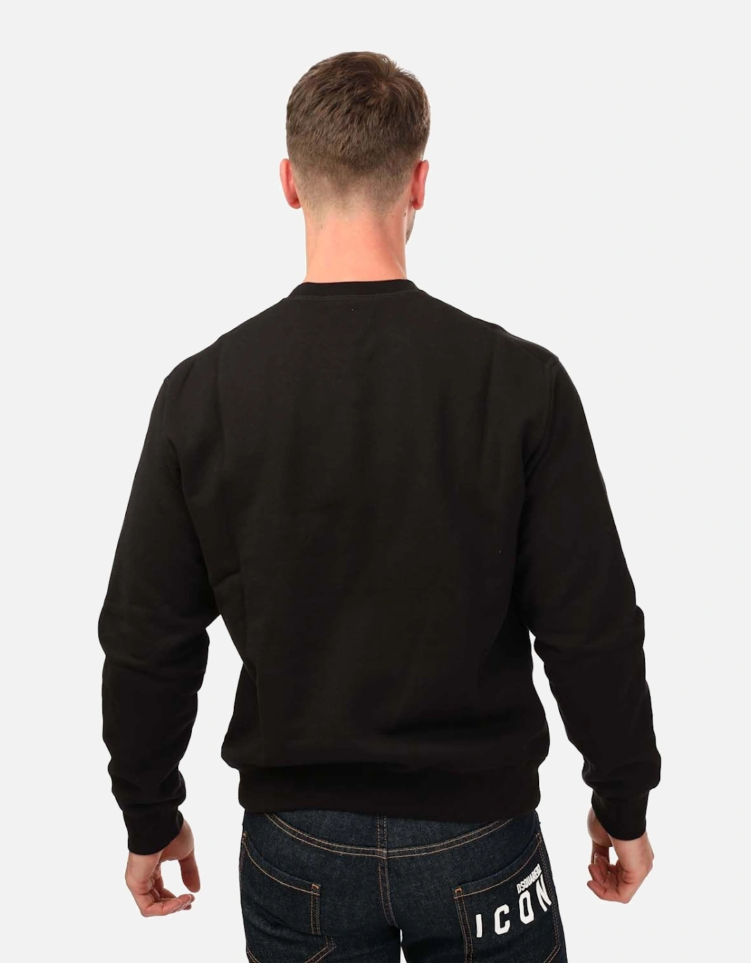 Mens Icon Print Splatter Sweater