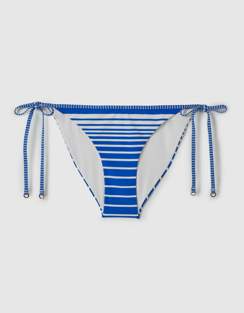 Striped Side Tie Bikini Bottoms