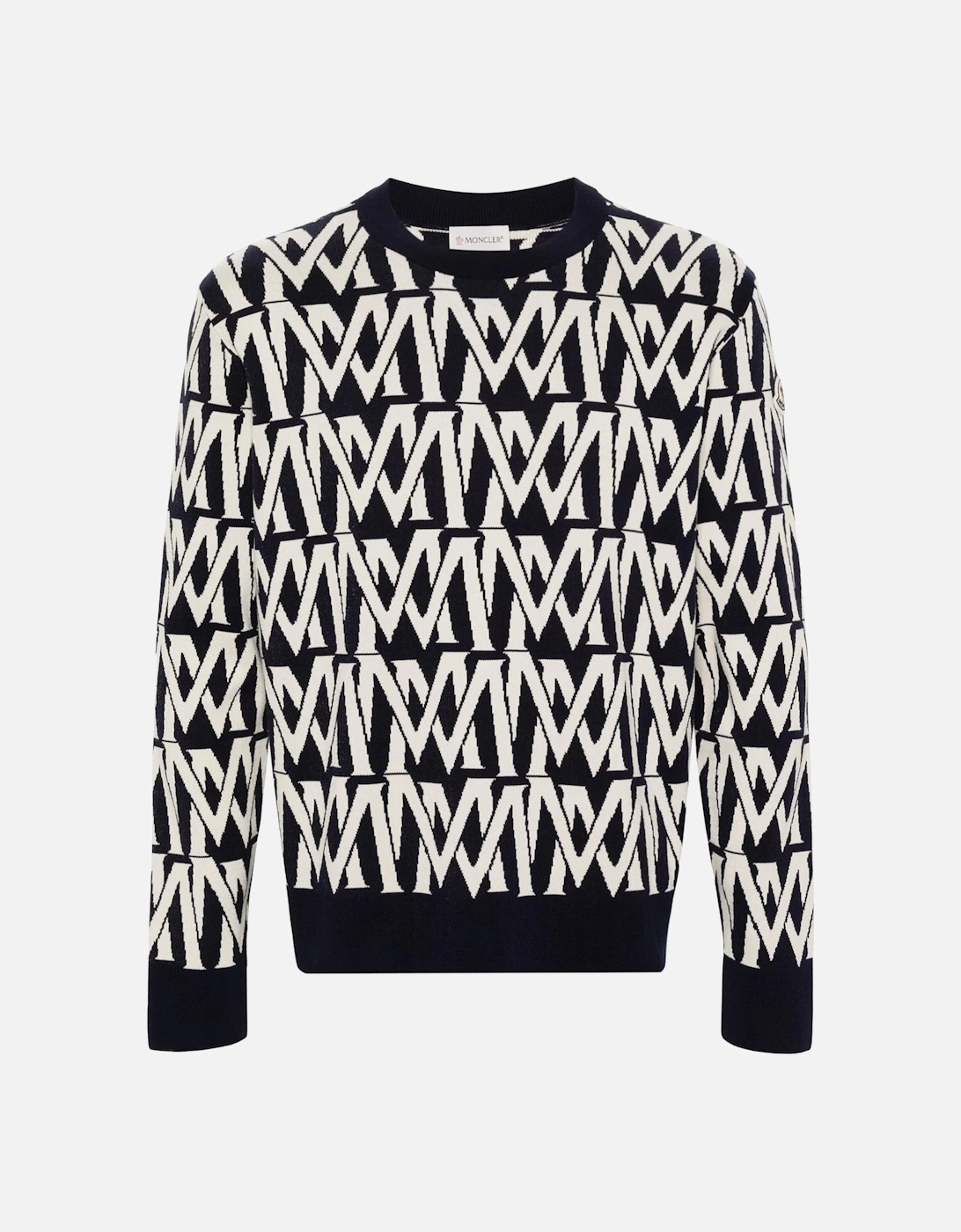 All Over Woven Logo Sweater Black, 6 of 5