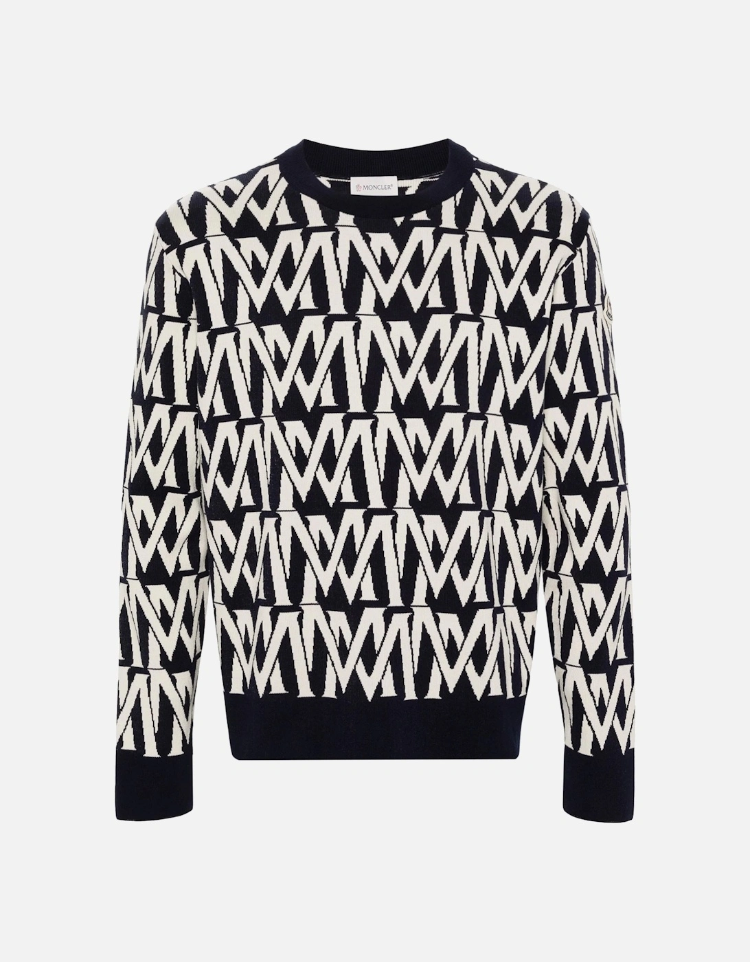 All Over Woven Logo Sweater Navy, 6 of 5