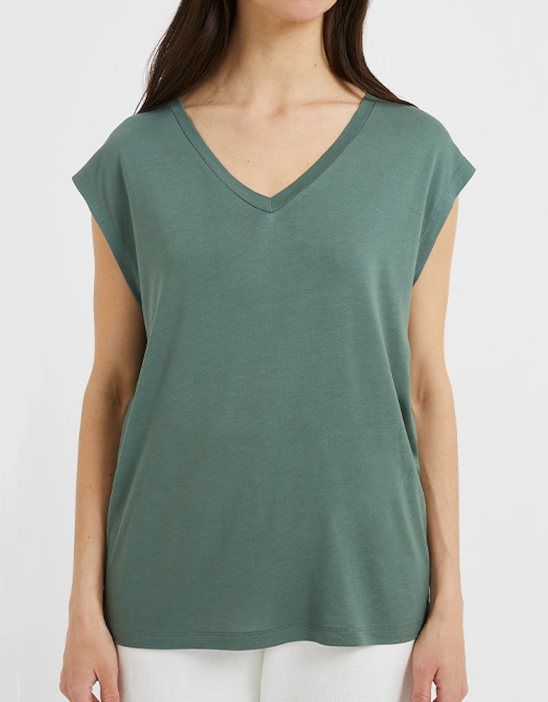 Great Plains Women's Soft Touch Jersey V Neck Top Tropical Green