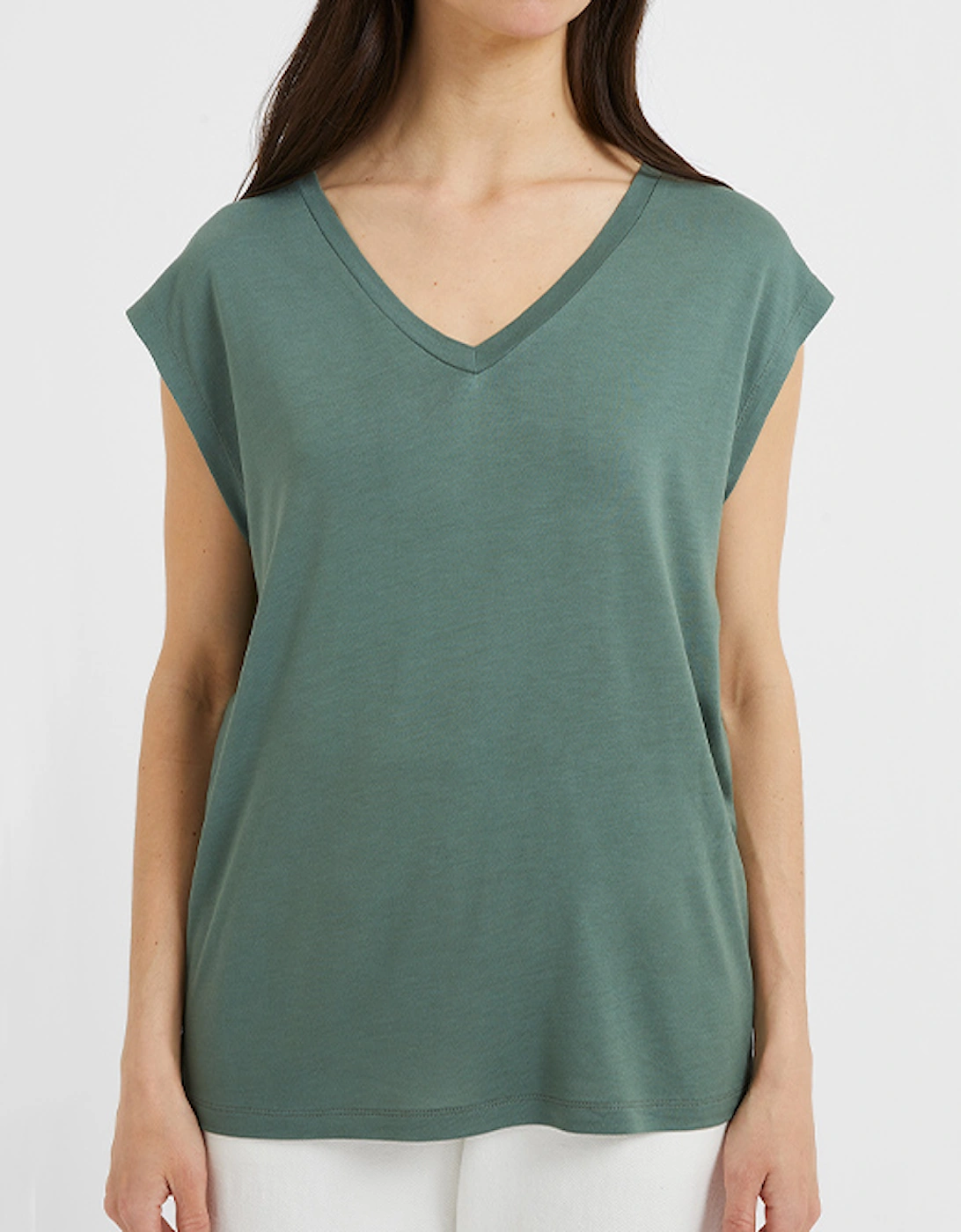 Great Plains Women's Soft Touch Jersey V Neck Top Tropical Green, 4 of 3