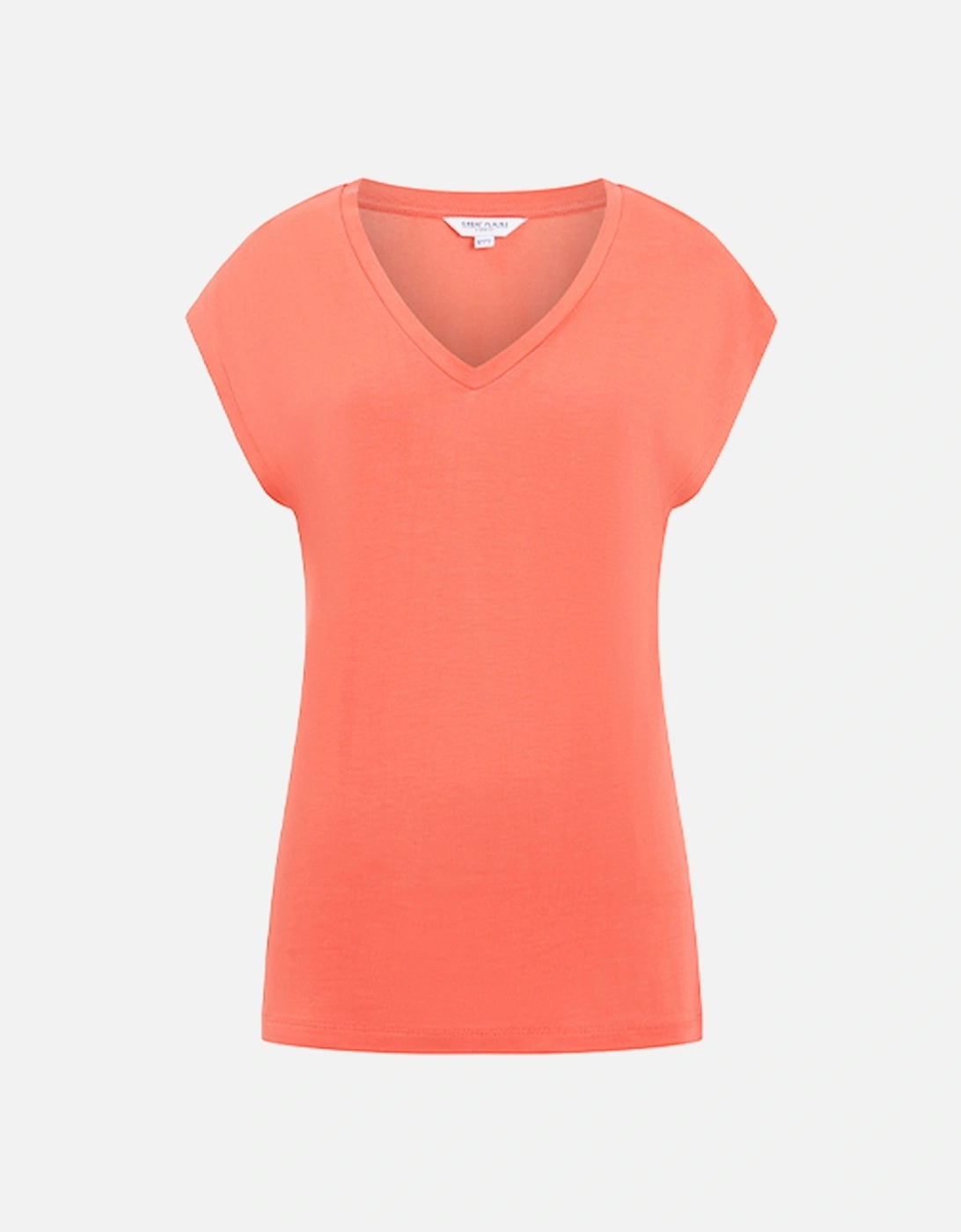 Great Plains Women's Soft Touch Jersey V Neck Top Hot Coral, 2 of 1