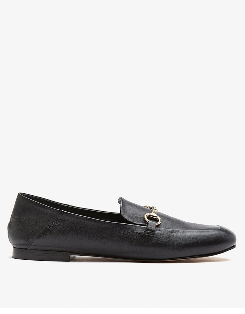Camille Black Leather Loafer