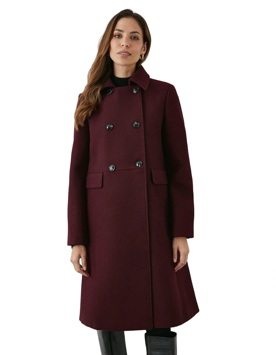 Womens/Ladies Double-Breasted Dolly Coat, 5 of 4