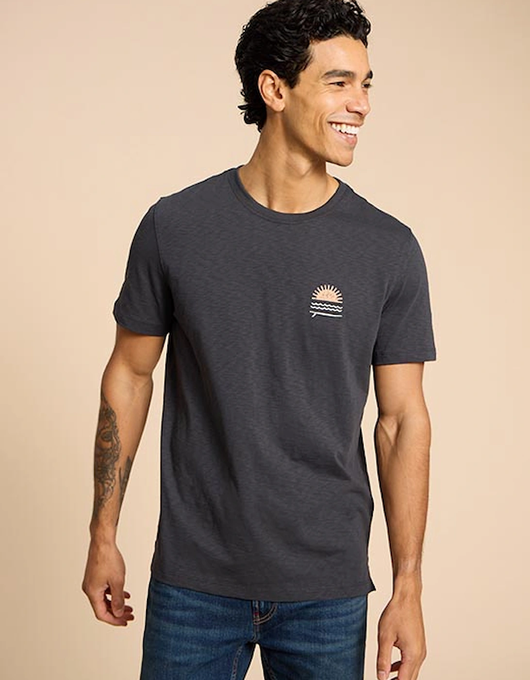 Men's Surfer's Point Graphic Tee Navy Print, 8 of 7