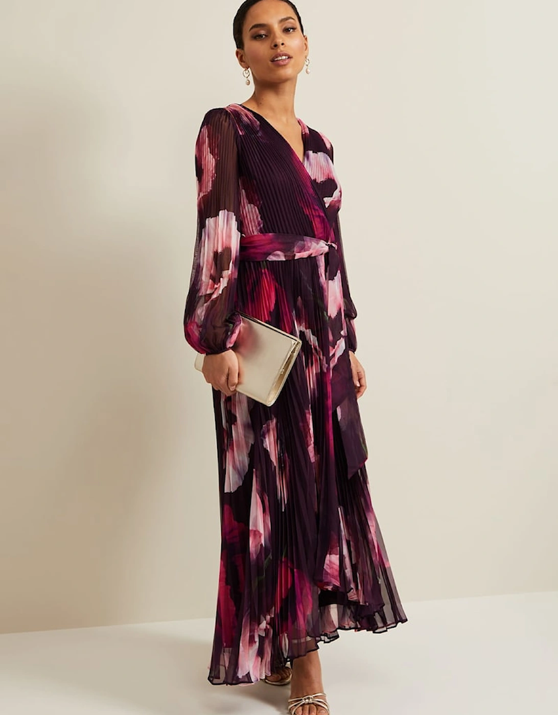Petite Isadora Rose Printed Maxi Dress, 2 of 1