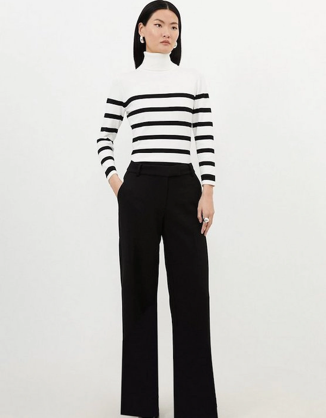 Petite Tailored Essential Straight Leg Trousers, 5 of 4