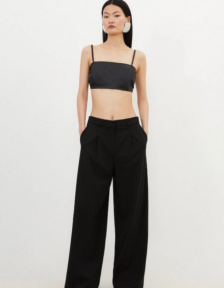 Leather Cropped Bralet Top
