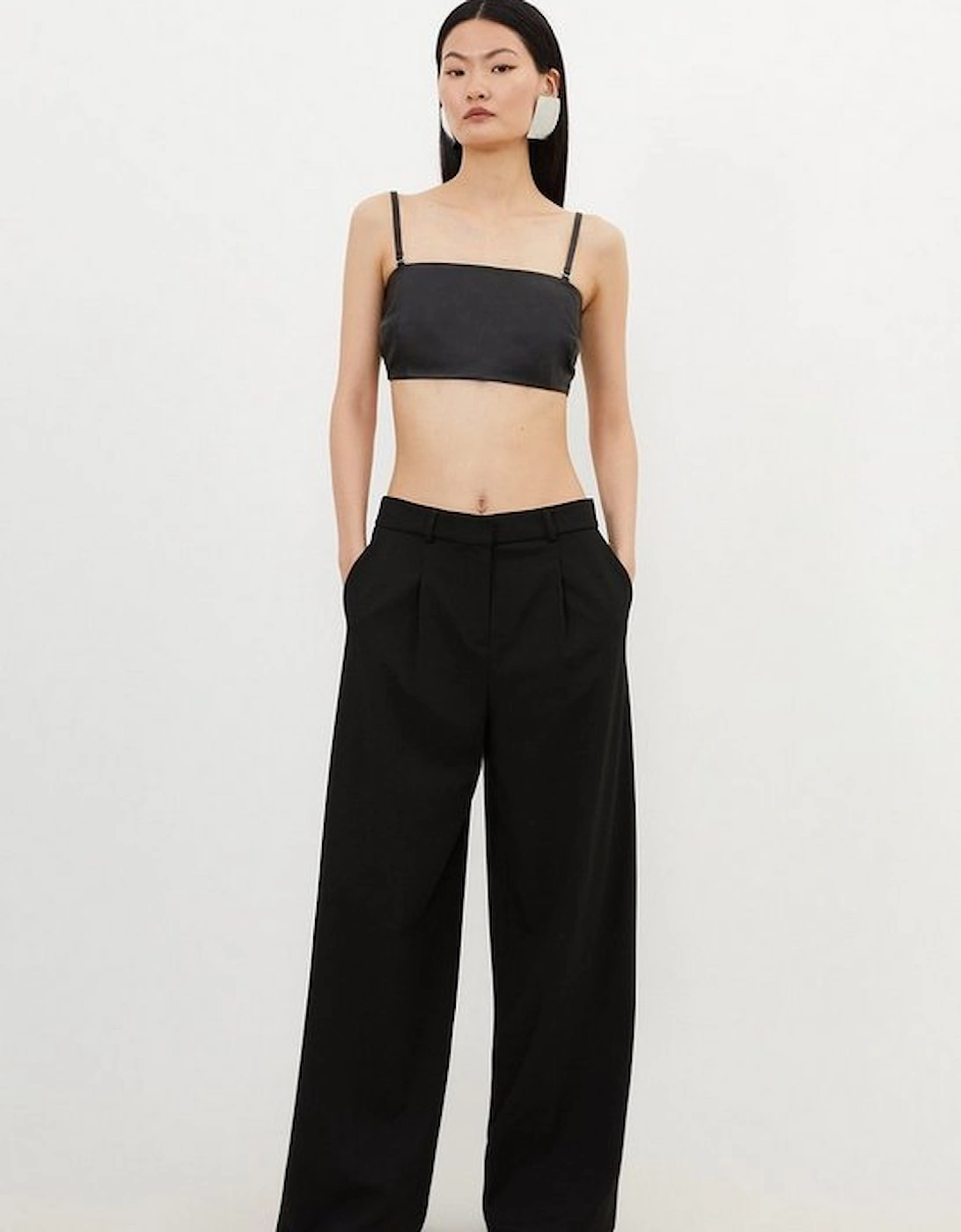 Leather Cropped Bralet Top, 5 of 4