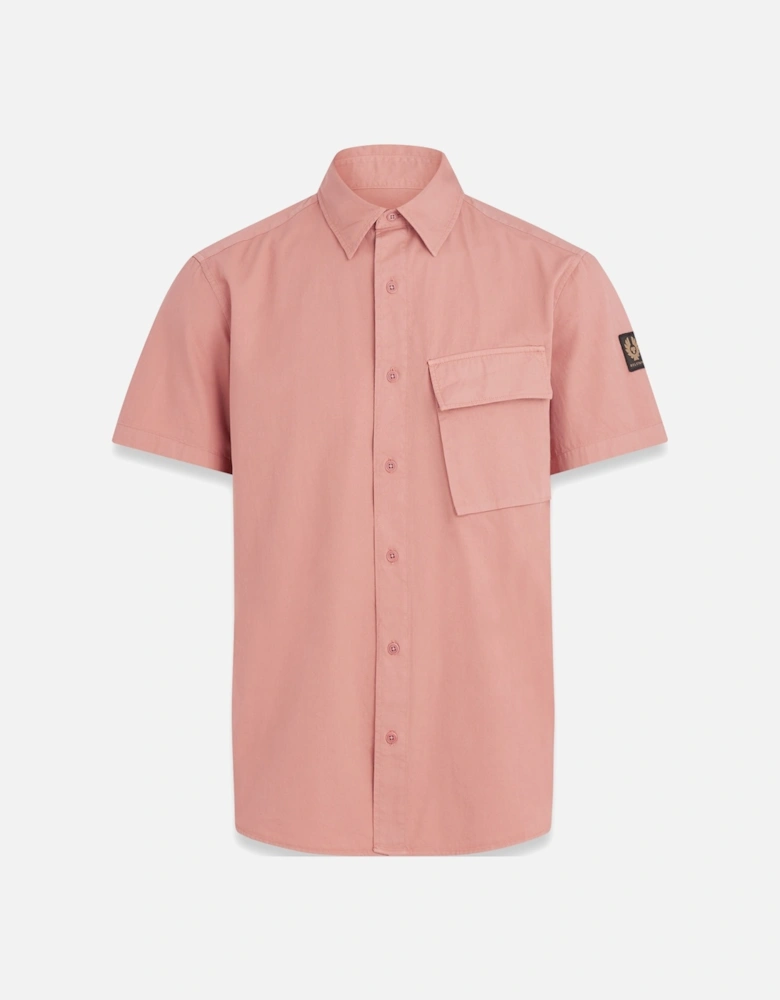 Short Sleeve Scale Shirt Rust Pink
