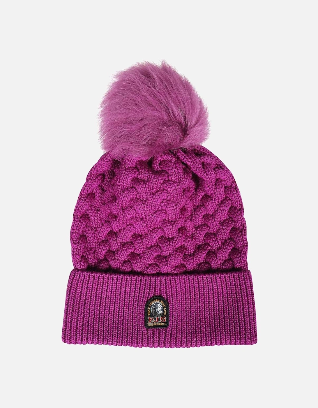 Tricot Purple Pom Beanie, 2 of 1