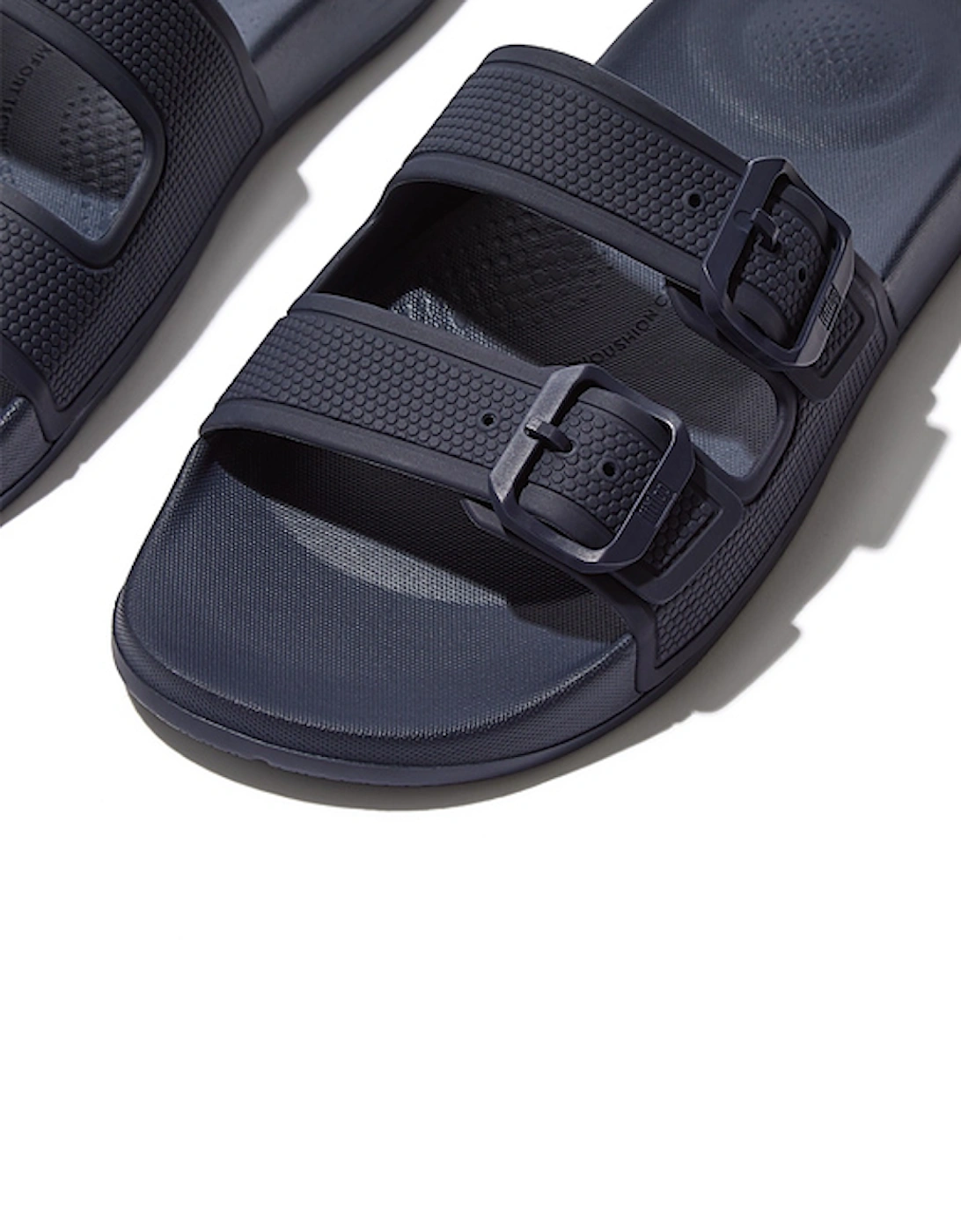 Women's Iqushion Two Bar Buckle Slides Midnight Navy