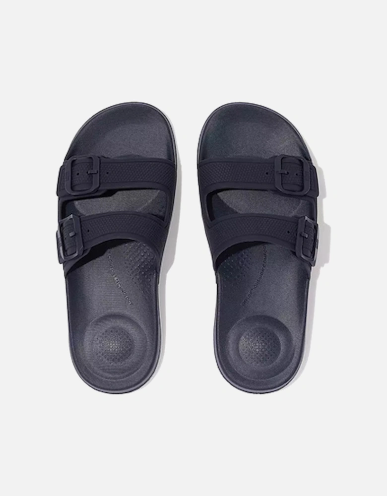 Women's Iqushion Two Bar Buckle Slides Midnight Navy