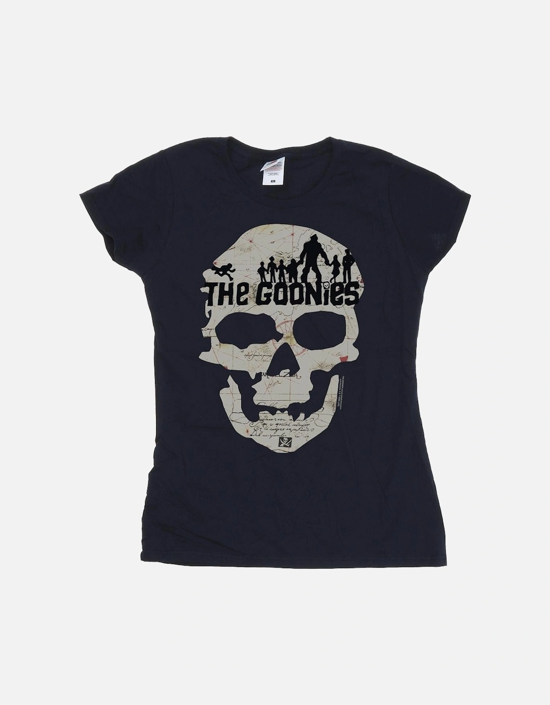 Womens/Ladies Map Skull Cotton T-Shirt, 4 of 3