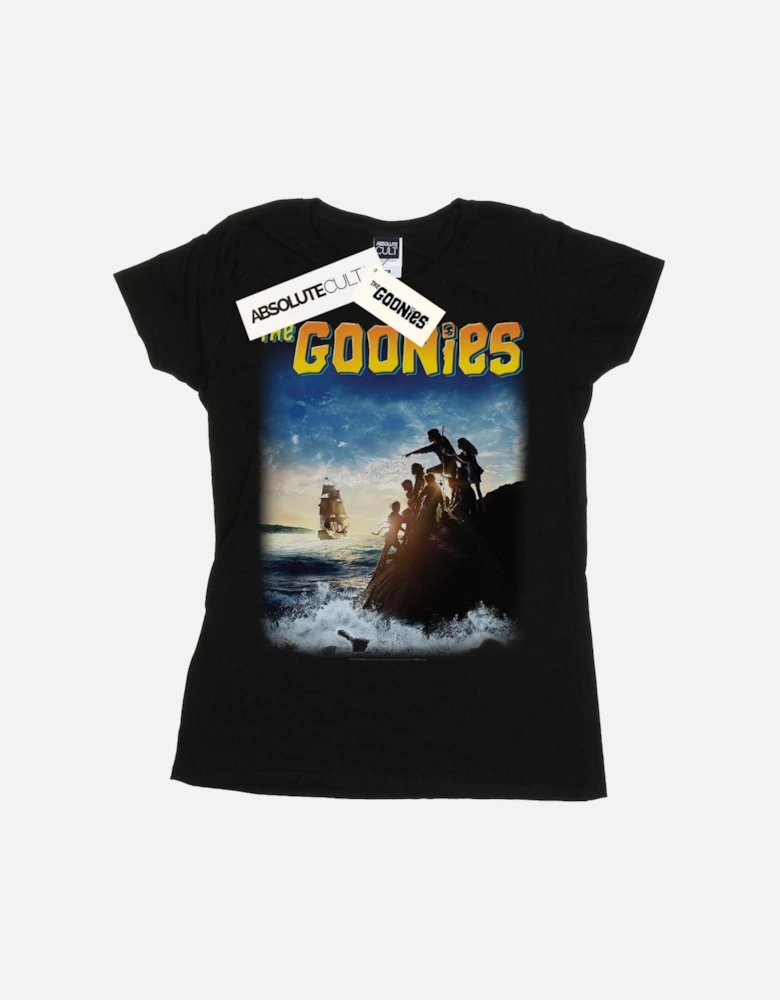 Womens/Ladies Ship Poster Cotton T-Shirt
