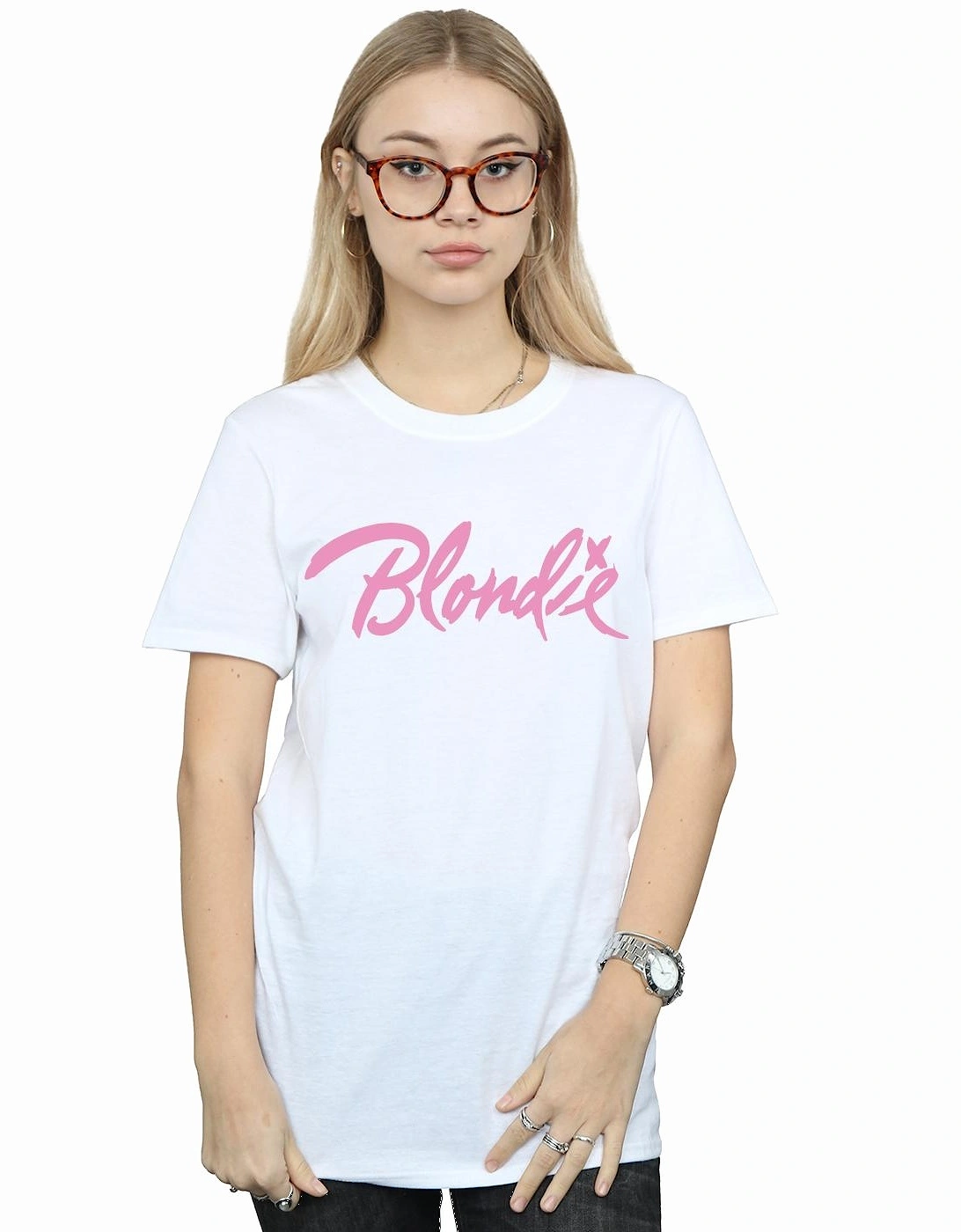 Womens/Ladies Classic Logo Cotton Boyfriend T-Shirt