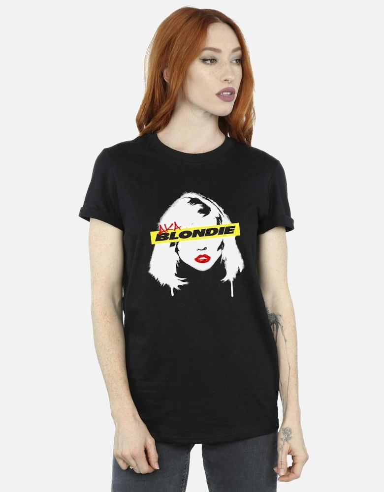 Womens/Ladies Face Graffiti Cotton Boyfriend T-Shirt