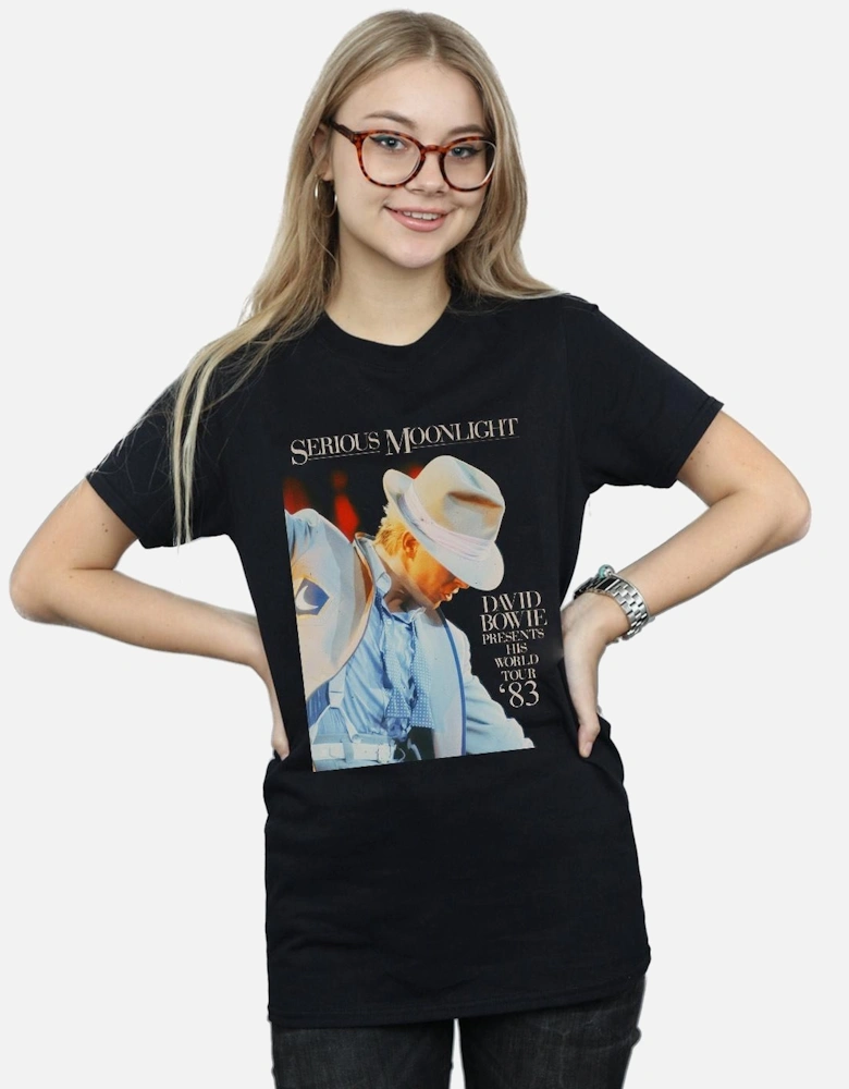 Womens/Ladies Serious Moonlight Cotton Boyfriend T-Shirt