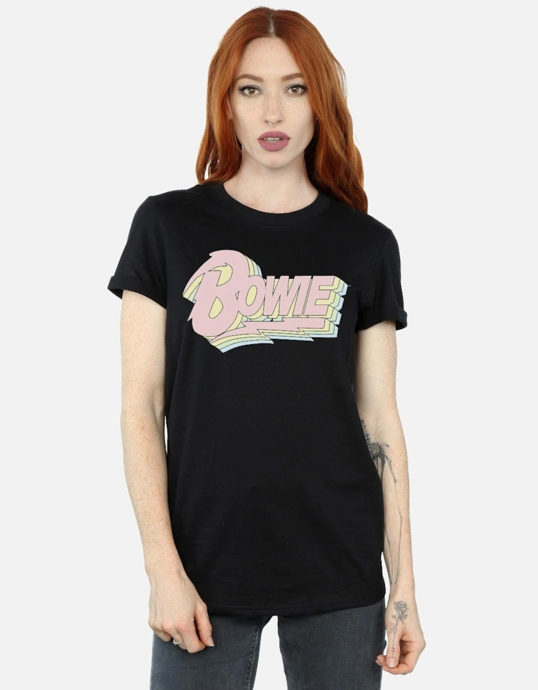 Womens/Ladies Pastel Bowie Cotton Boyfriend T-Shirt
