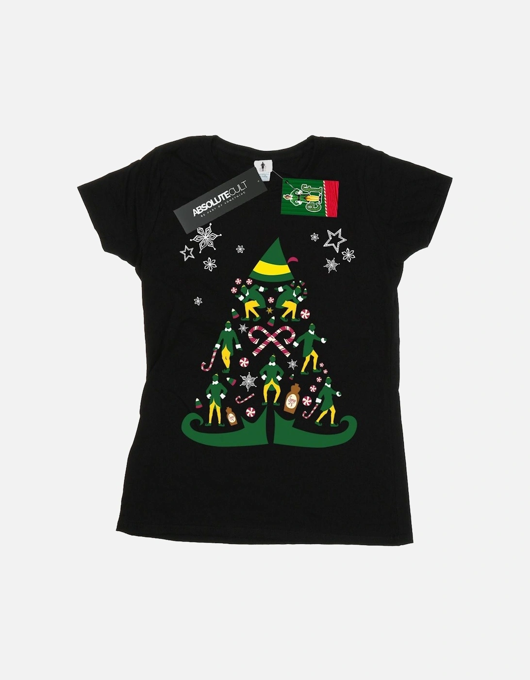 Womens/Ladies Christmas Tree Cotton T-Shirt, 6 of 5