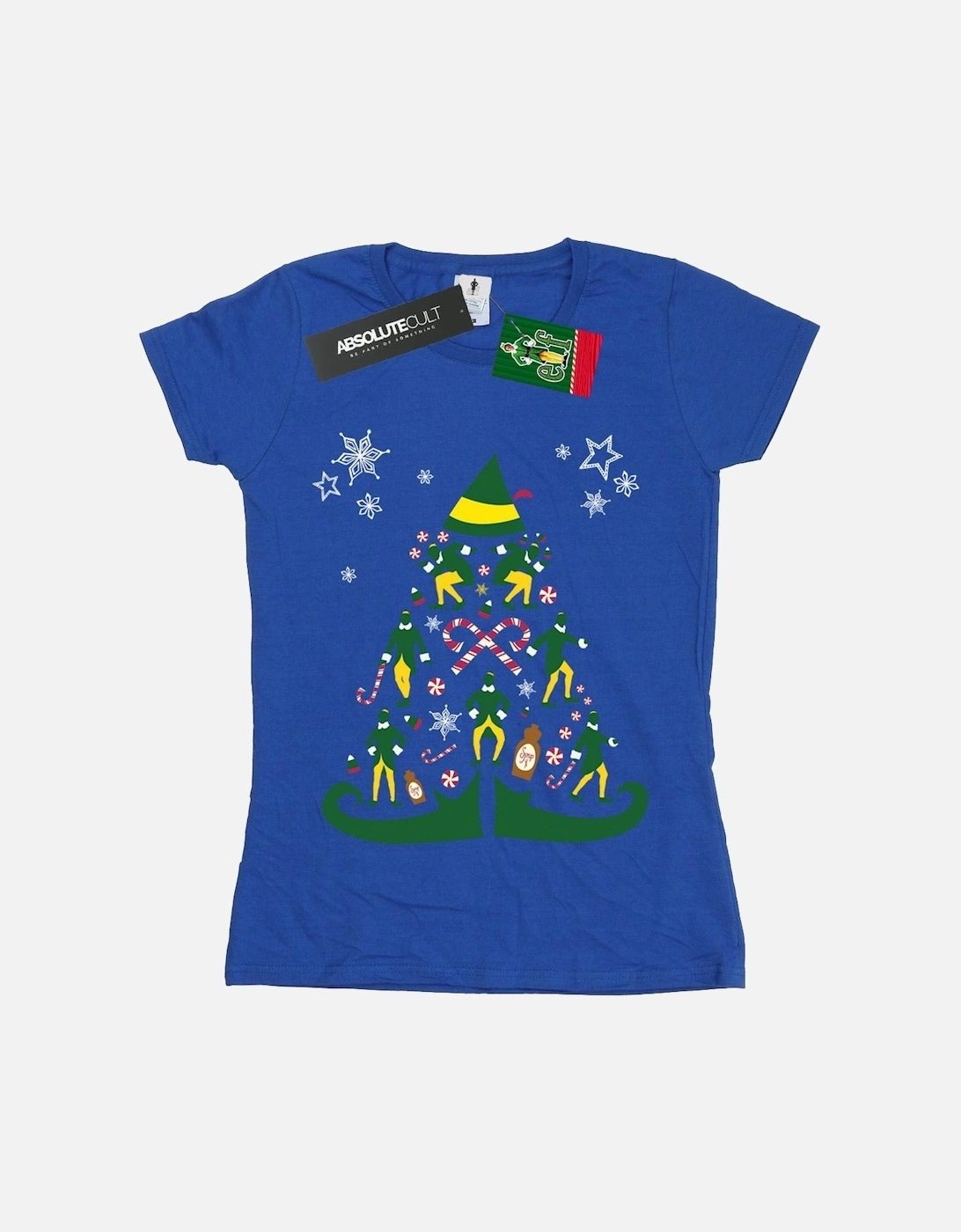 Womens/Ladies Christmas Tree Cotton T-Shirt, 6 of 5