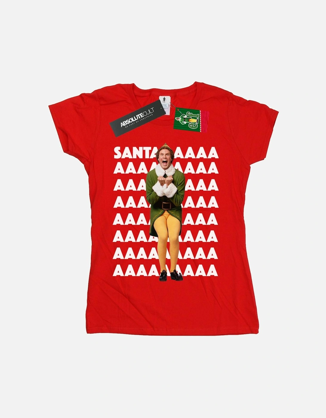 Womens/Ladies Buddy Santa Scream Cotton T-Shirt, 6 of 5