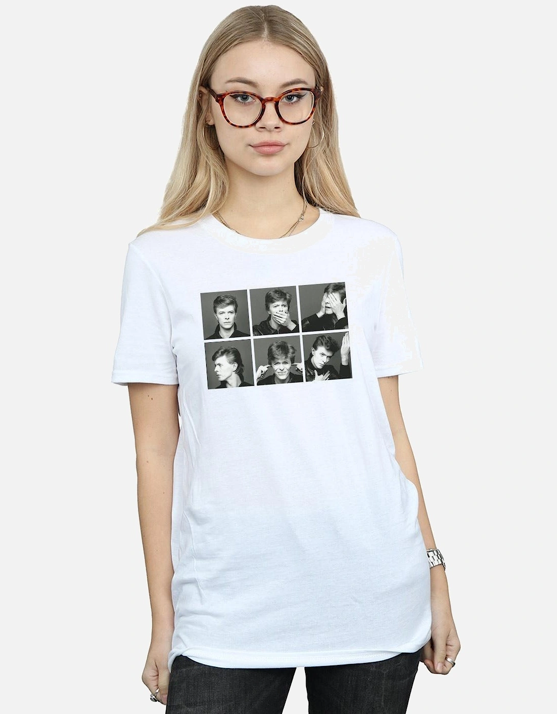 Womens/Ladies Photo Collage Cotton Boyfriend T-Shirt
